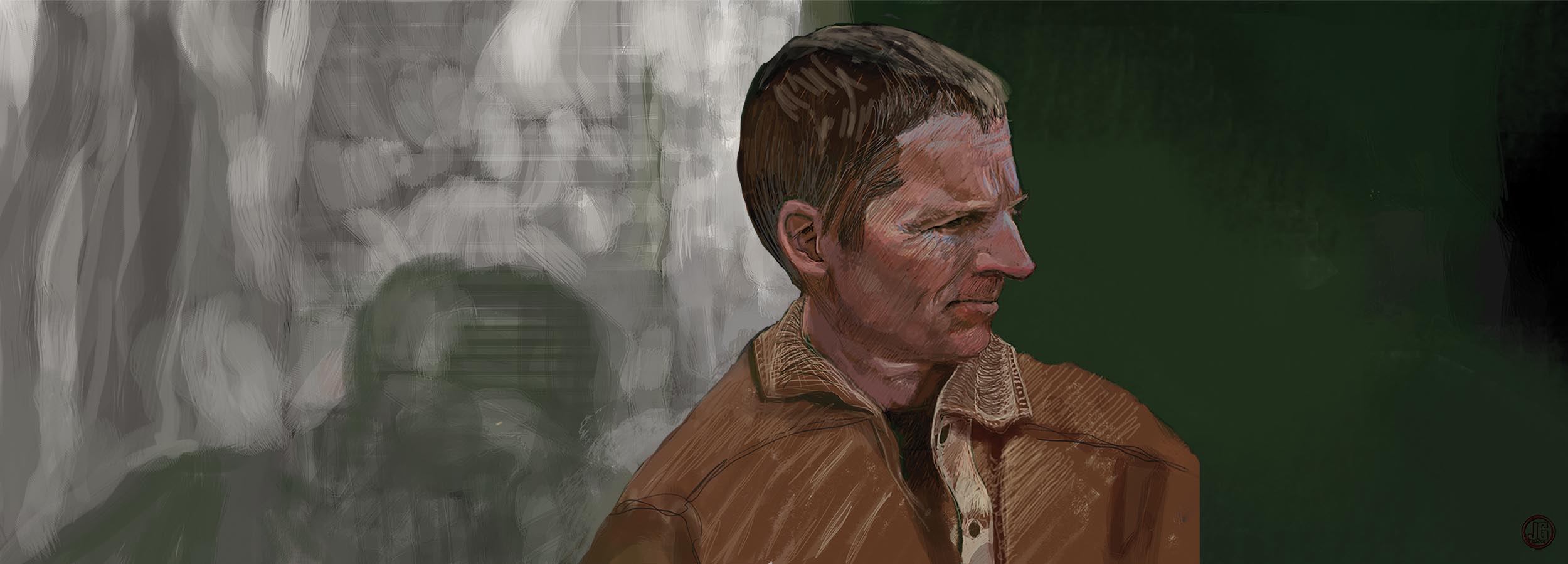 Digital Portrait Painting of Sven Atema by Jonathan Goldman