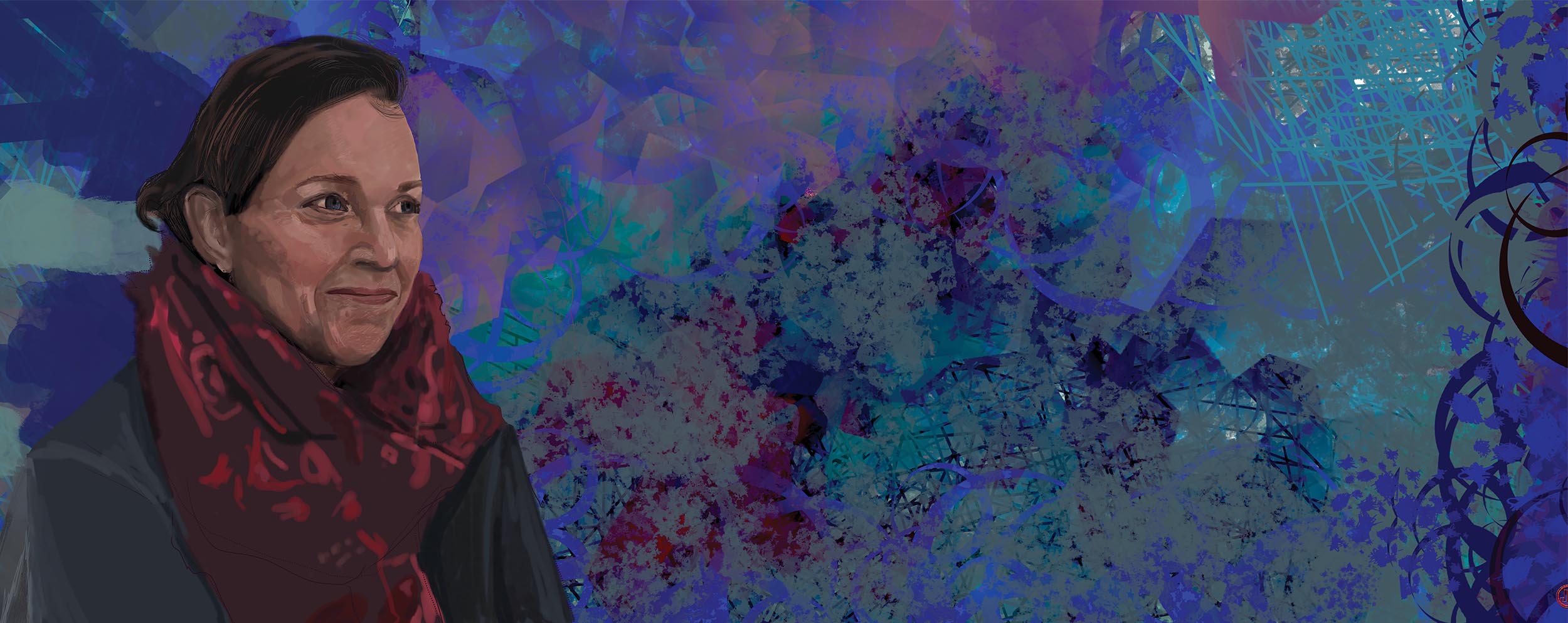 Digital Portrait Painting of CHRISTINA BASCUNAN by Jonathan Goldman