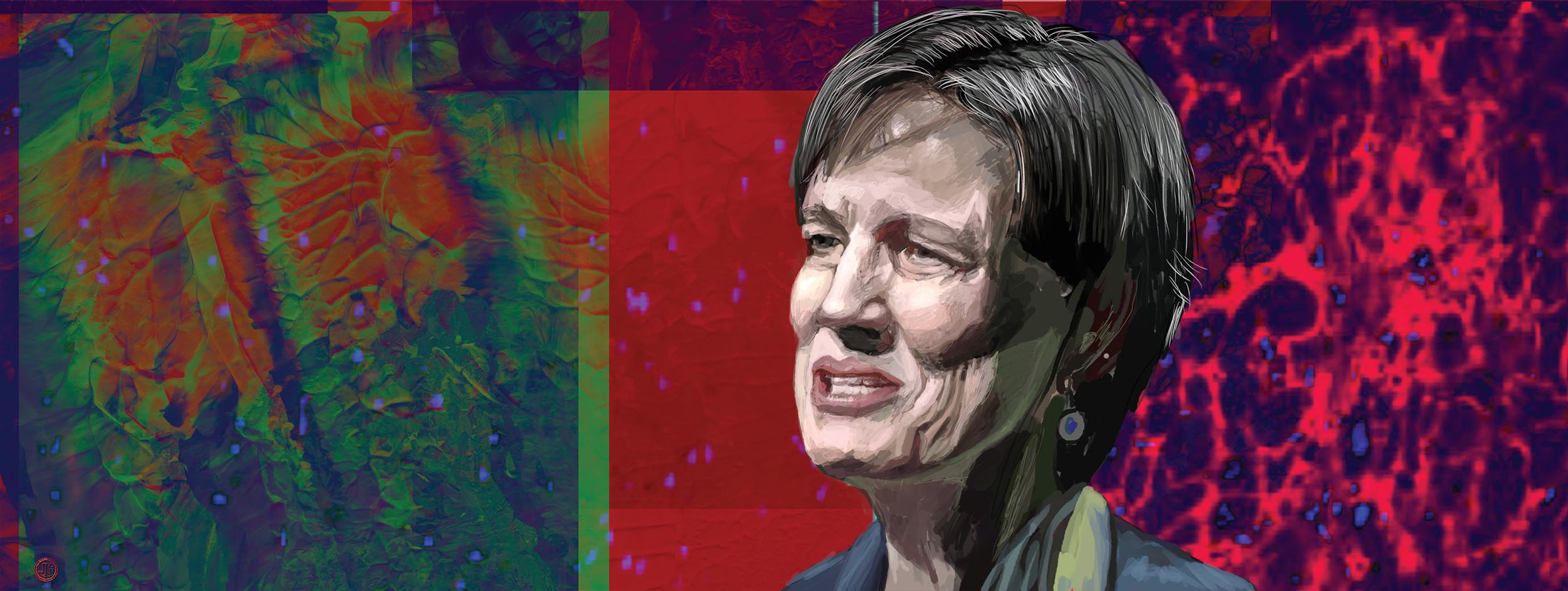 Digital Portrait Painting of EMELIA BENJAMIN by Jonathan Goldman