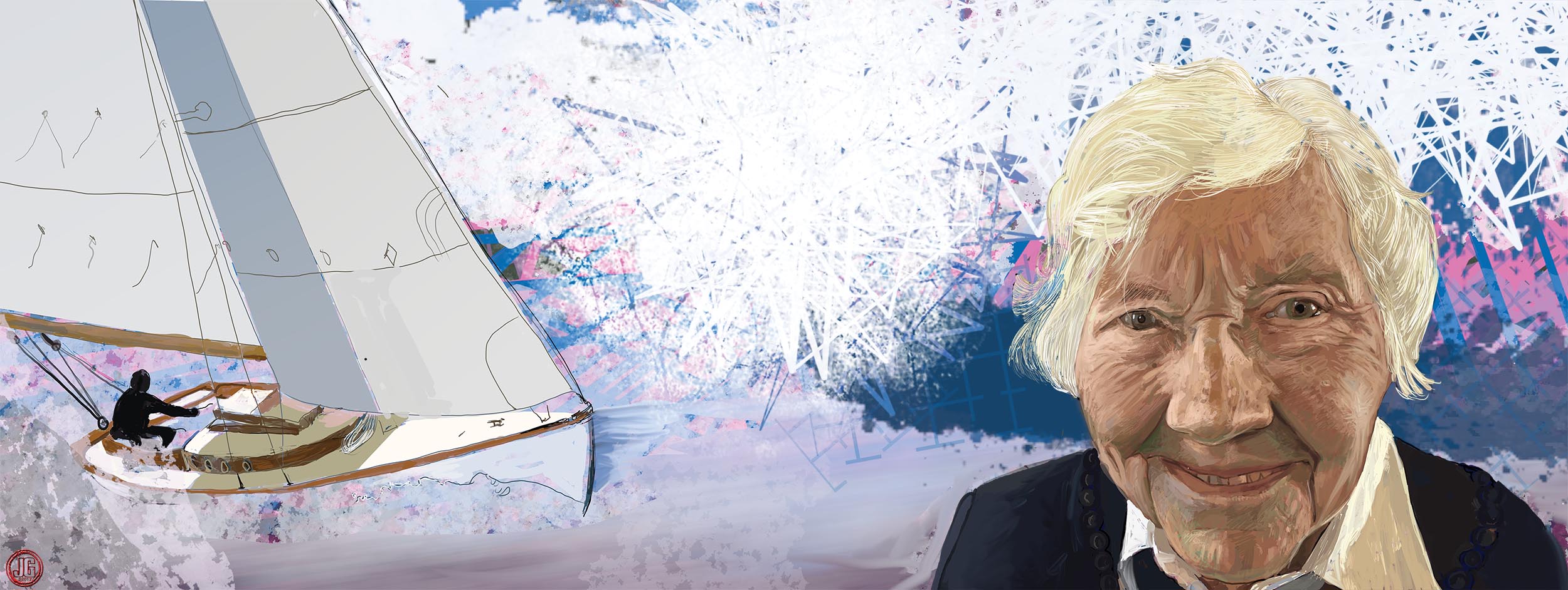 Digital Portrait Painting of OLIVE BEVERLY by Jonathan Goldman