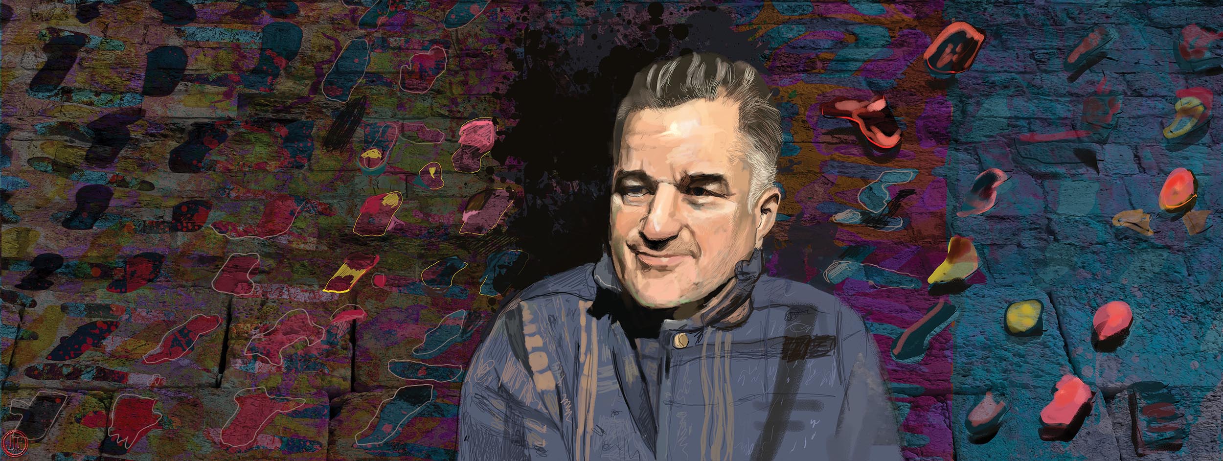 Digital Portrait Painting of DAVID BRUCE by Jonathan Goldman