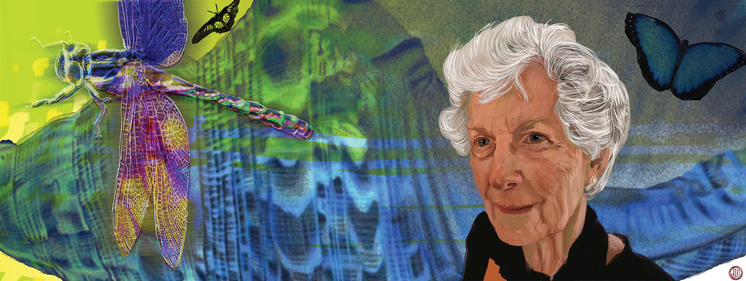 Digital Portrait Painting of JULIE CHILD by Jonathan Goldman