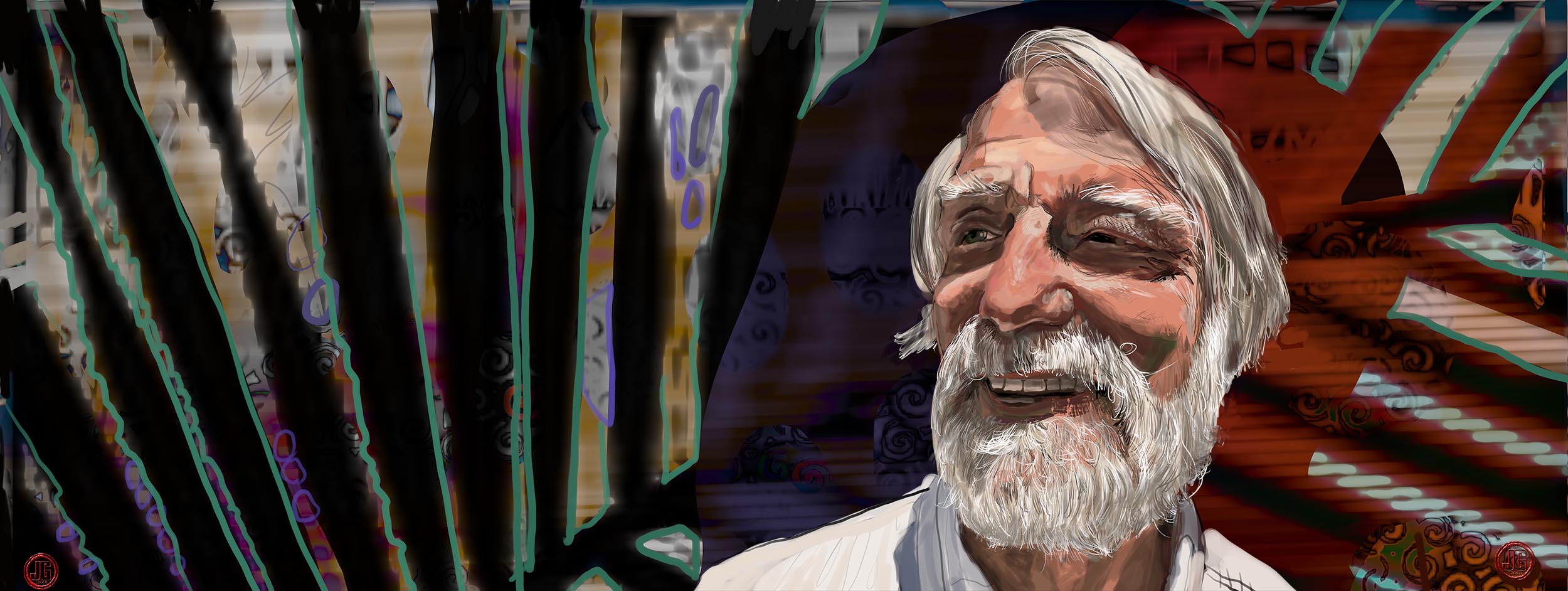 Digital Portrait Painting of TOM CHILTON by Jonathan Goldman