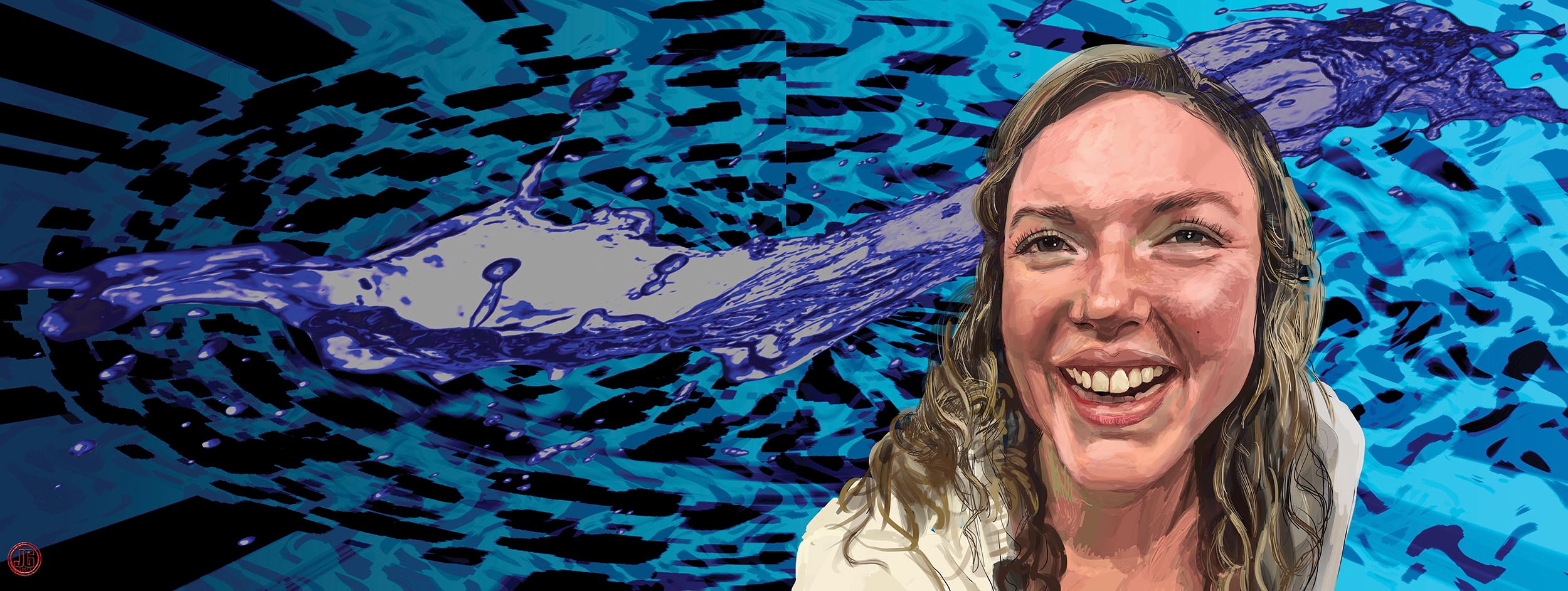 Digital Portrait Painting of MEG CLARKE by Jonathan Goldman