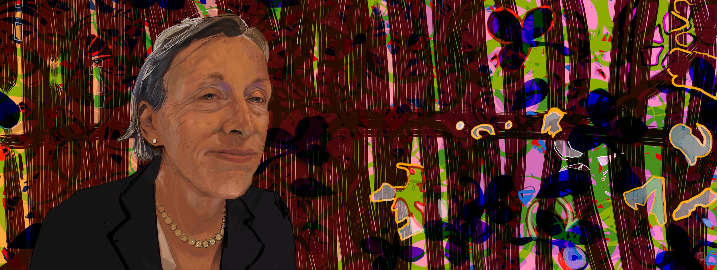 Digital Portrait Painting of KATHY COOPER by Jonathan Goldman