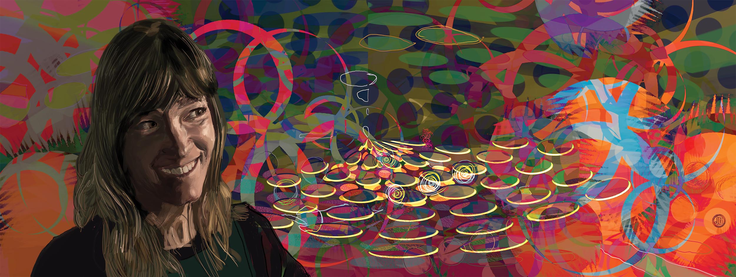 Digital Portrait Painting of FAY DEARBORN by Jonathan Goldman