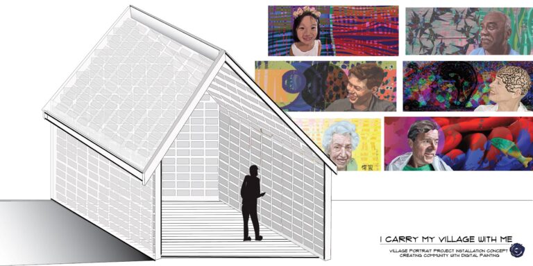 A house made of portraits by Jon Goldman