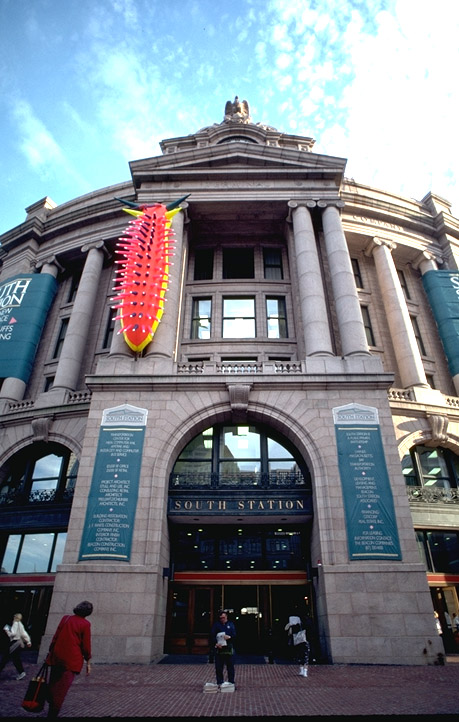 Nudibranch inflatable sculpture by Jon Goldman